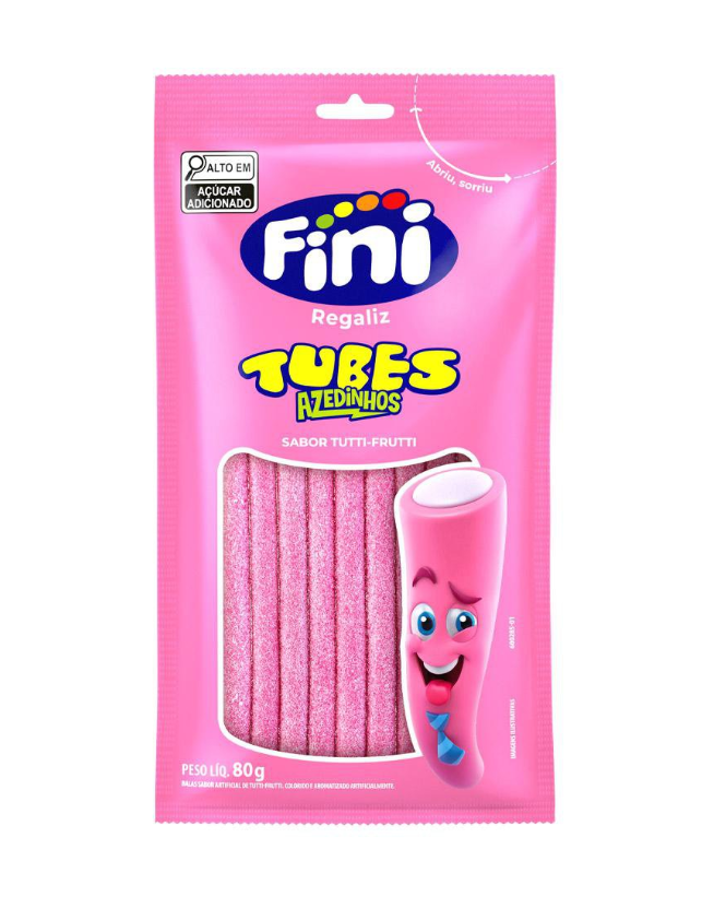 imagem de Bala Fini Tubes Tutti-Frutti Cítrico 80g