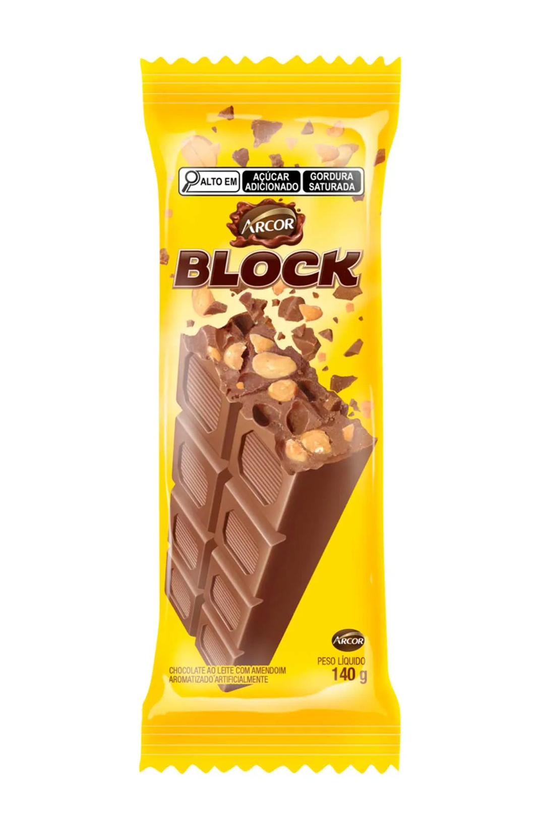 imagem de Chocolate Arcor Block c/ Amendoim 140g