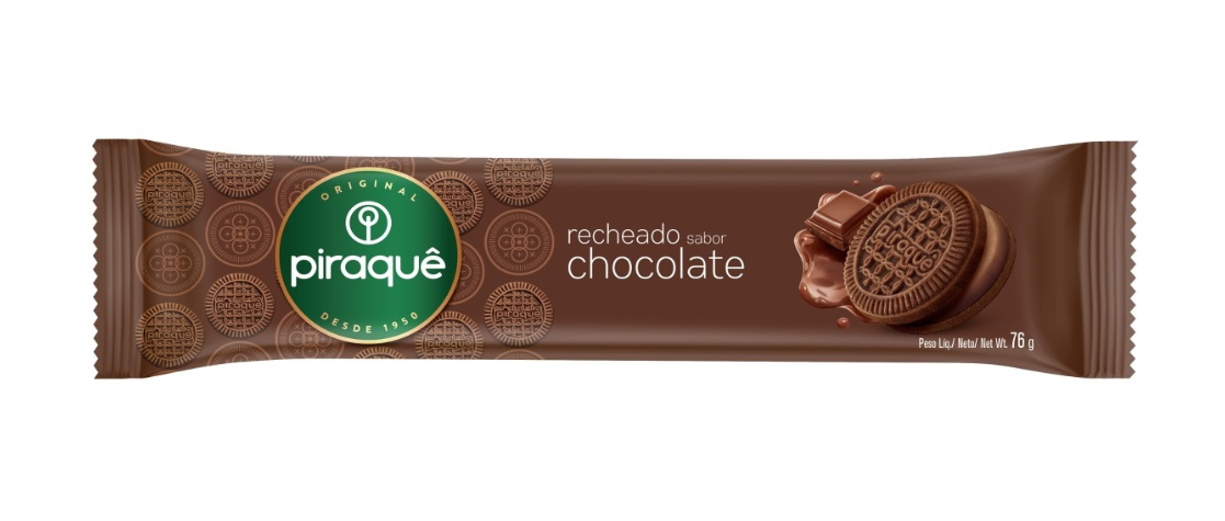 imagem de Biscoito Piraquê Recheado Chocolate 76g