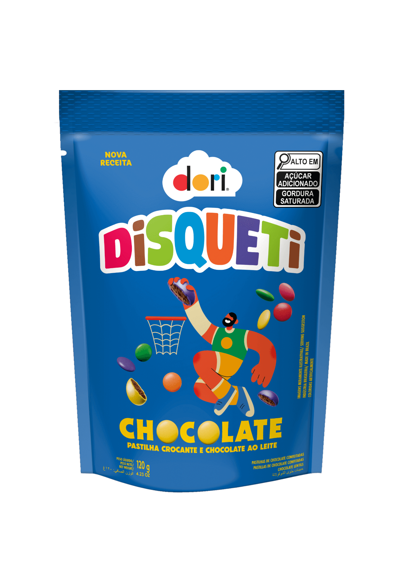 imagem de Bala Dori Disqueti Chocolate 120g