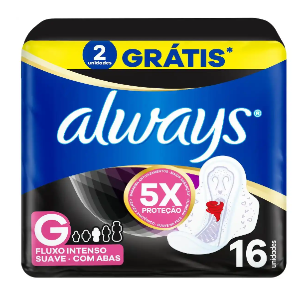 imagem de Absorvente Always c/ Abas Noturno Suave c/ 16