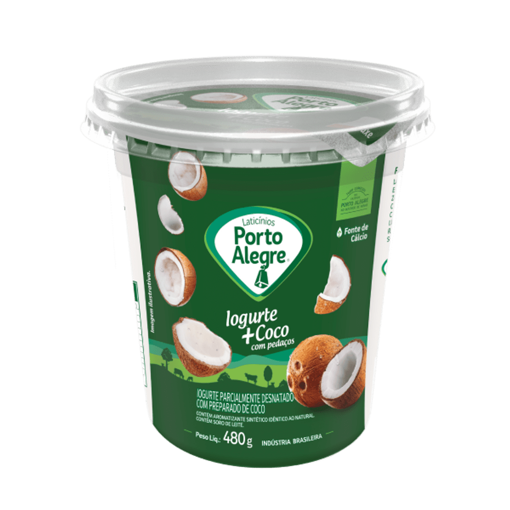 imagem de Iogurte Porto Alegre Pedaços Coco 480g
