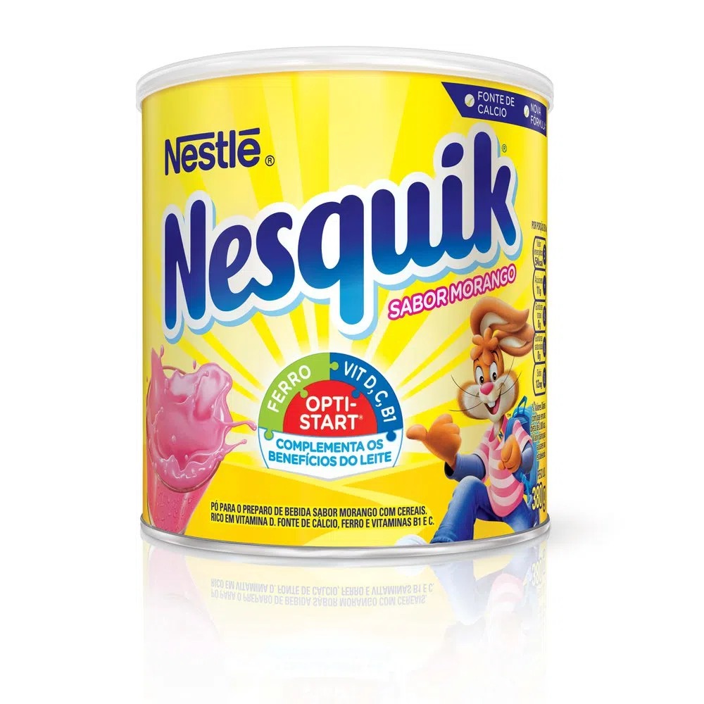 imagem de Mistura em Pó Nesquik Morango Lata 380g
