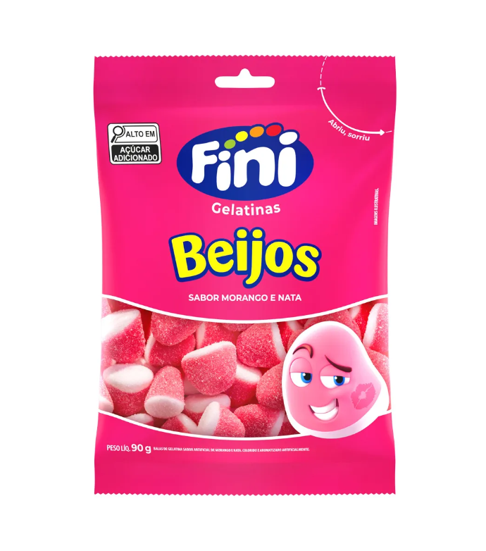imagem de Bala Fini Beijos Morango 90g