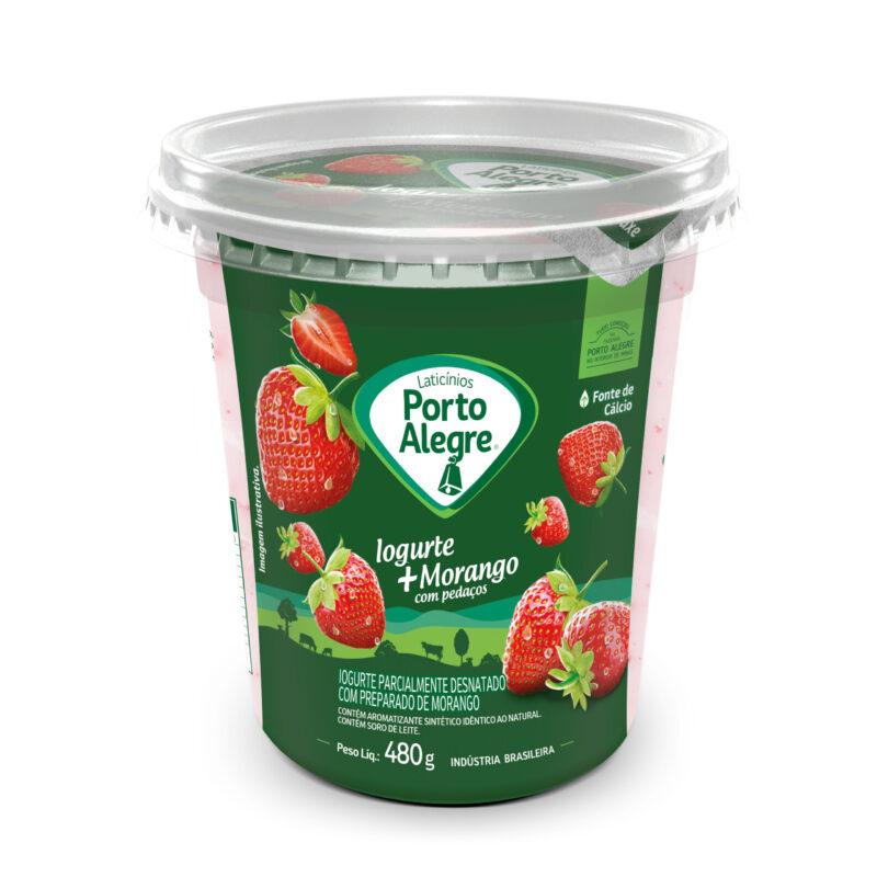 imagem de Iogurte Porto Alegre Pedaços Morango 480g