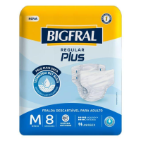 imagem de Fralda Descartável Bigfral Plus M c/8