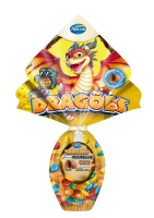 imagem de Ovo Páscoa Arcor Dragões Chocolate ao Leite c/ Confeitos 120g