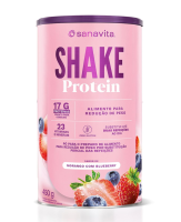 imagem de Shake Protein Sanavita Morango e Blueberry 450g